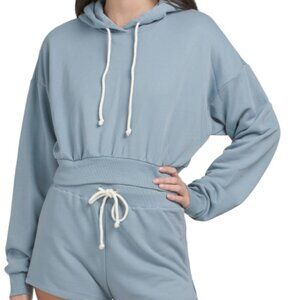 NEW NIA Bowery Hoodie in dusty blue for women 1125 2t7